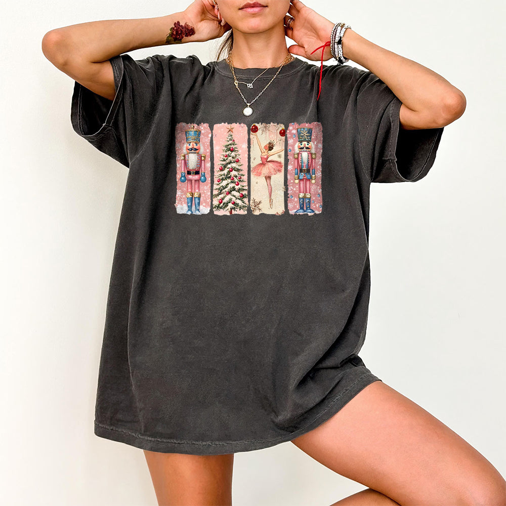 Retro Nutcracker Christmas PNG, Preppy Christmas Png, Holiday Vibes Png, Nutcracker Ballet Png, Christmas Tree, Pink Christmas, Sublimation S170 SNA