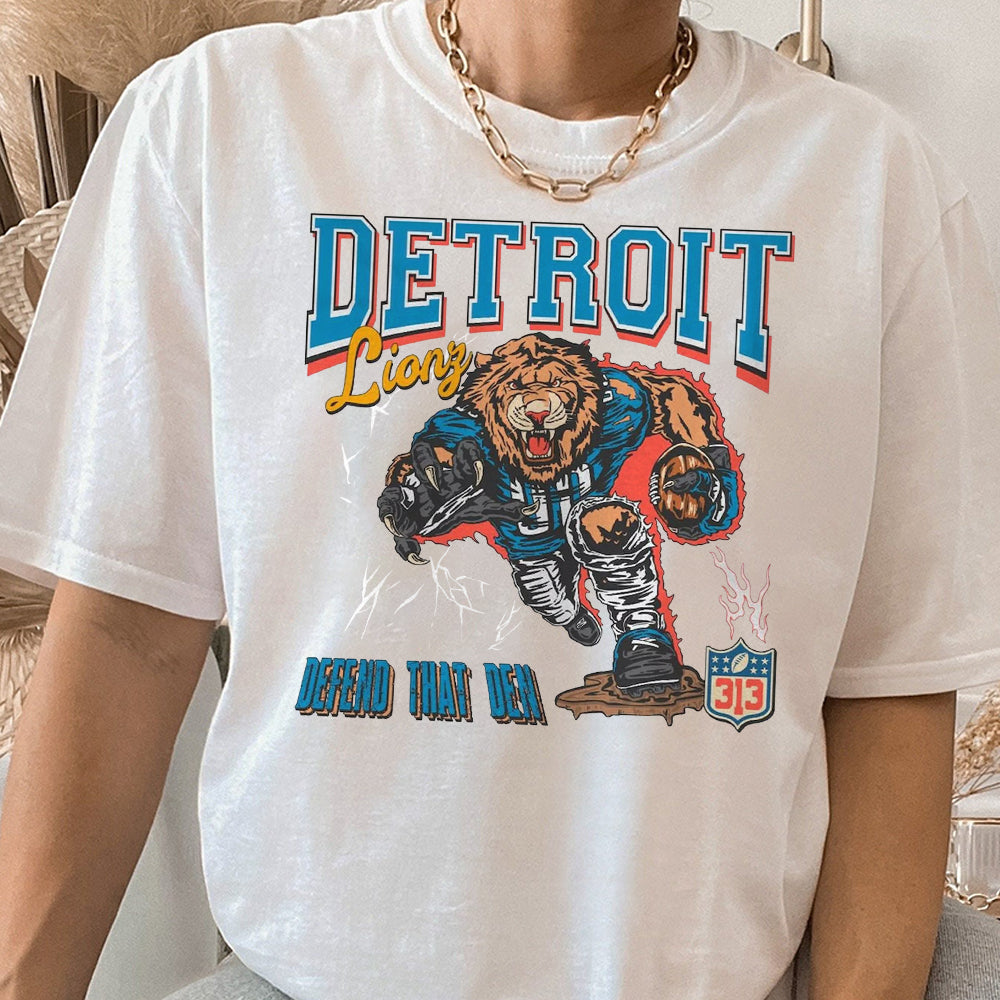 Detroit Lions Vintage Style Retro Inspired Shirt  Detroit Lions Football Hoodie CCC