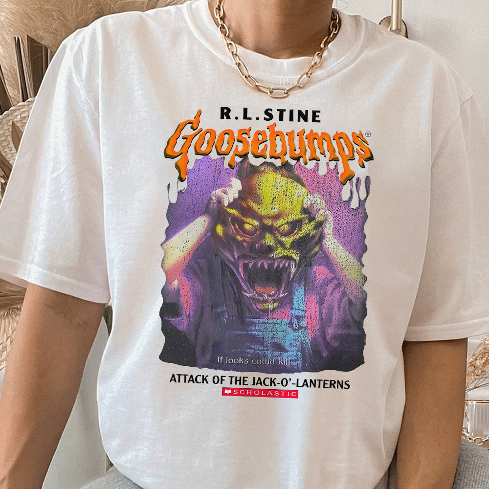 Goosebumps Attack Of The Jack-O'-Lantern s Shirt, One Day At Horror Land Classic R.L.S Sweatshirt, Goosebumps Halloween Shirt CCC