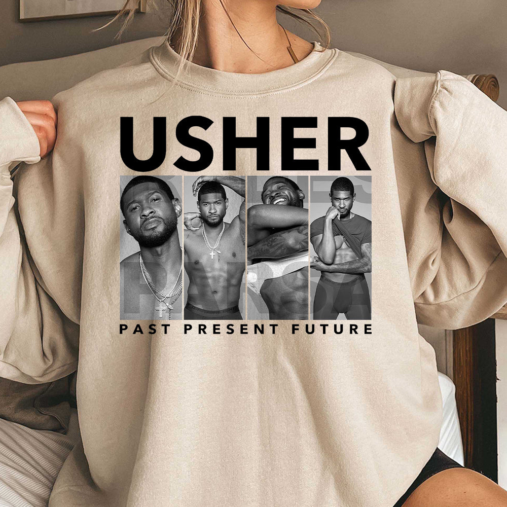 Usher t-shirt Usher world tour shirt Usher past present future world Tour shirt Usher t-shirt Usher fan merch Usher concert  JJJ