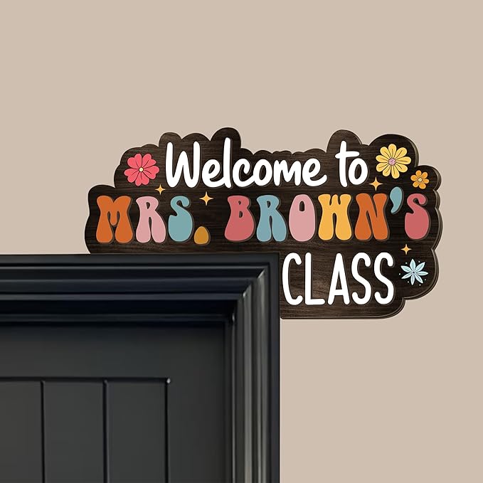 Personalized Classroom 3D Doorframe Corner Sign, Classroom Decor, Teacher Doorframe Sign, Teacher Gifts, Teacher Sign, Welcome Sign, Classroom Sign 75