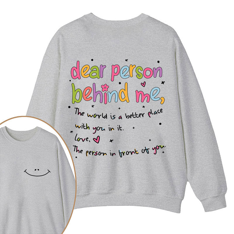 Happy Face Teacher Two Sided Sweatshirt 2MAT88