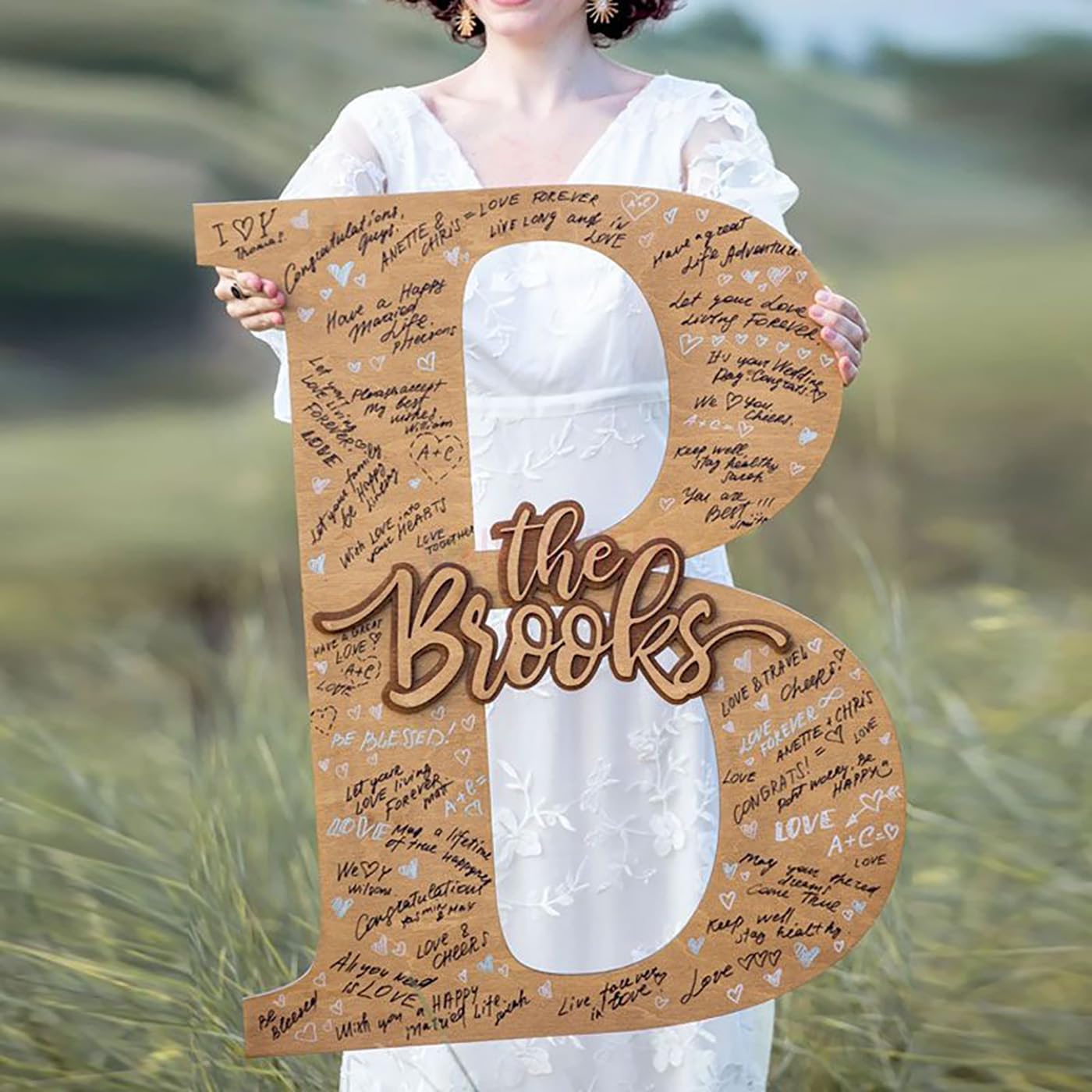 Personalized 3D Wedding Guest Book Alternative, Custom Name Wooden Wedding Family Name Sign, Guest Book Wedding Reception Welcome Sign, Beach/Lawn Wedding Destination Decorations printlight
