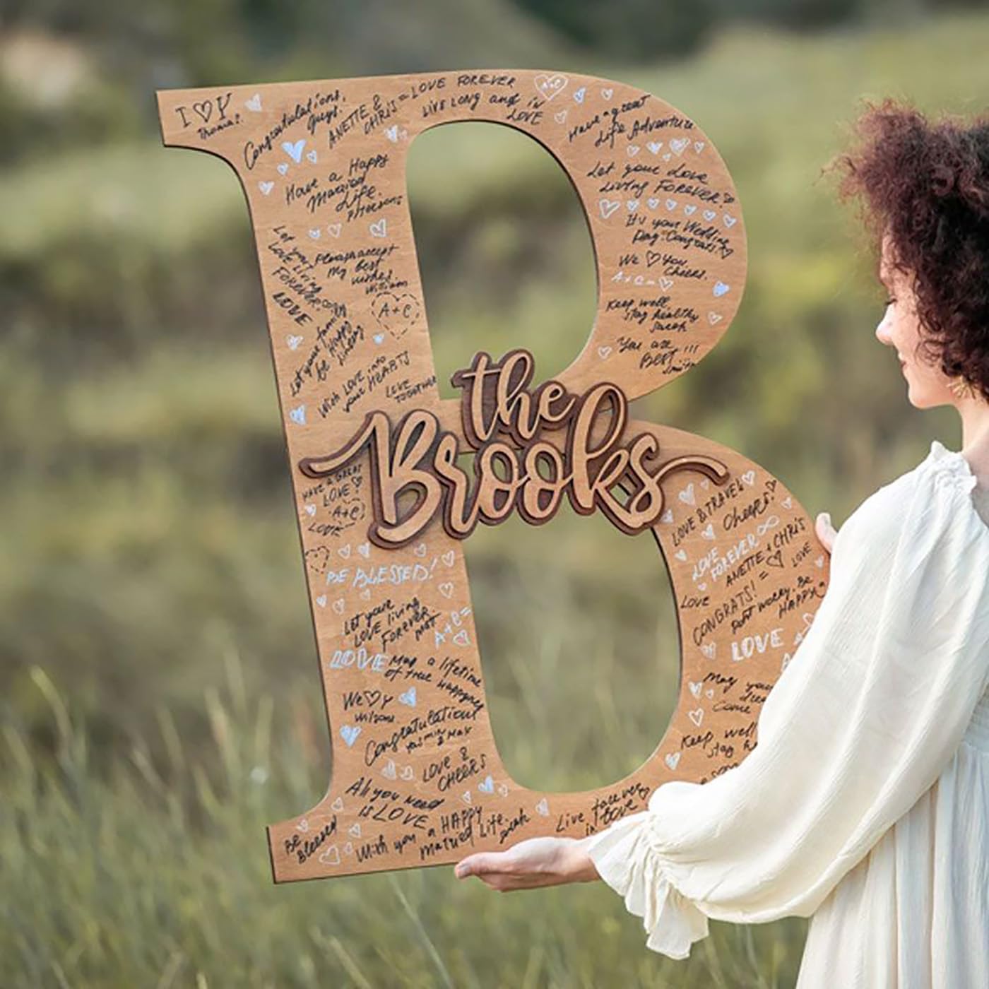 Personalized 3D Wedding Guest Book Alternative, Custom Name Wooden Wedding Family Name Sign, Guest Book Wedding Reception Welcome Sign, Beach/Lawn Wedding Destination Decorations printlight