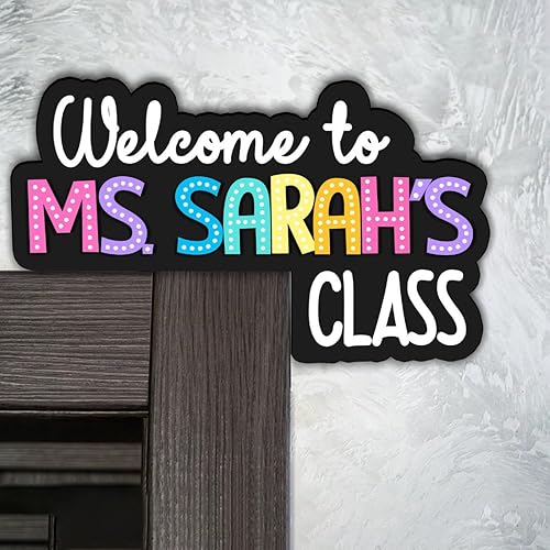 Personalized Classroom 3D Doorframe Corner Sign, Classroom Decor, Teacher Doorframe Sign, Dot Dalmatian Theme Decor, Teacher Gifts, Teacher Sign, Welcome Sign, Classroom Sign (Design #5)
