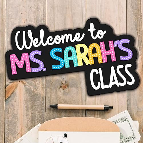 Personalized Classroom 3D Doorframe Corner Sign, Classroom Decor, Teacher Doorframe Sign, Dot Dalmatian Theme Decor, Teacher Gifts, Teacher Sign, Welcome Sign, Classroom Sign (Design #5)
