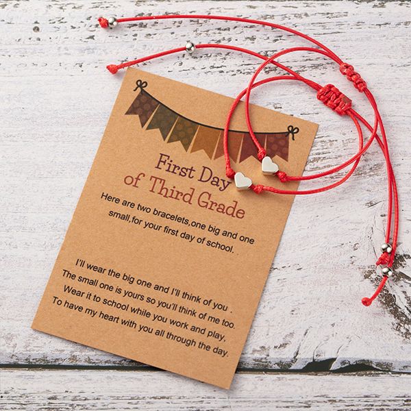 First Day of Third Grade Mommy and Me Back to School Bracelets Bracelet8au