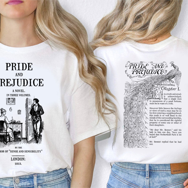 Pride And Prejudice A Novel In Three Volumes Teacher Two Sided T-Shirt 2MAT88