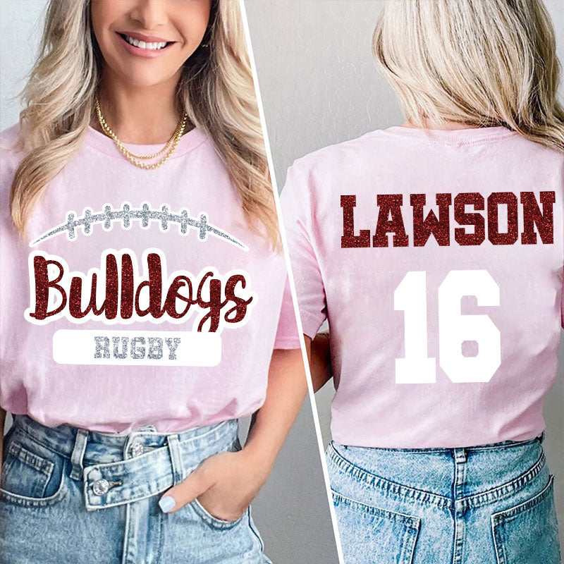 Personalized Mascot And Name Go Warriors Teacher Two Sided T-Shirt 2MAT88