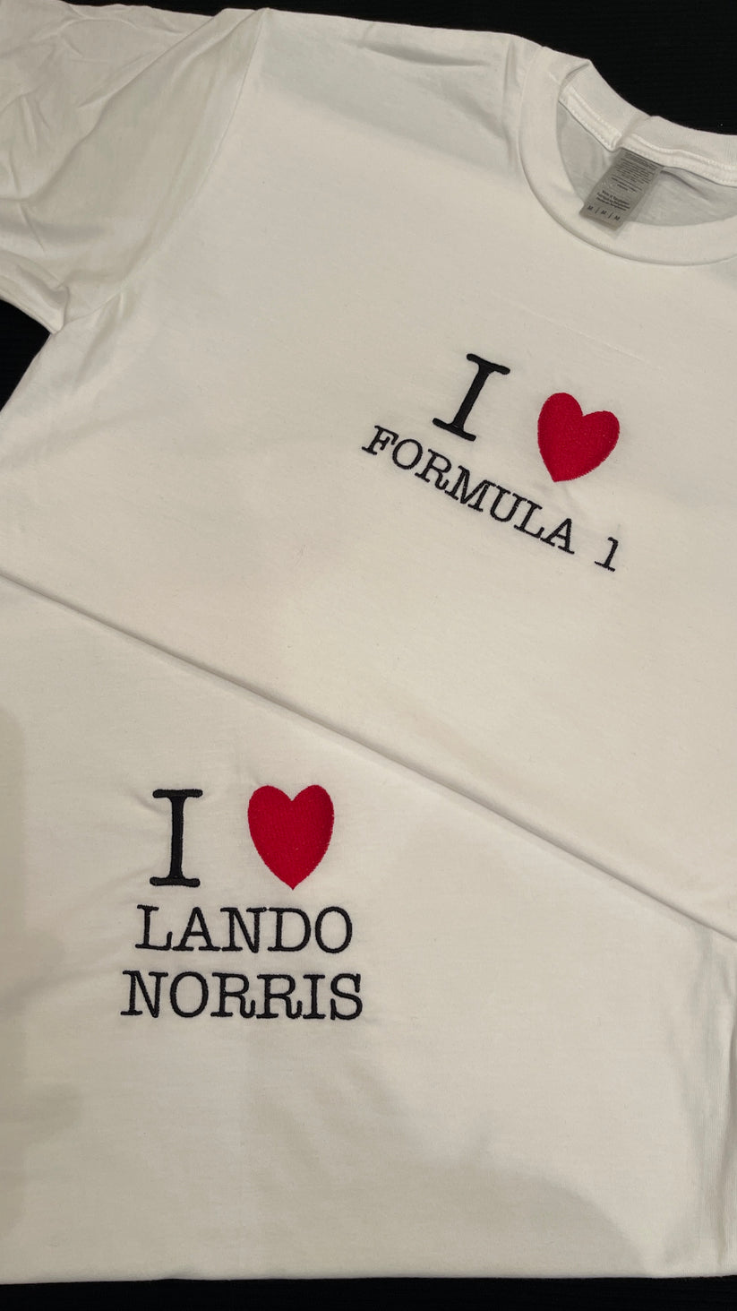 I ?? Lando Norris Embroidered T-shirt EM1209T