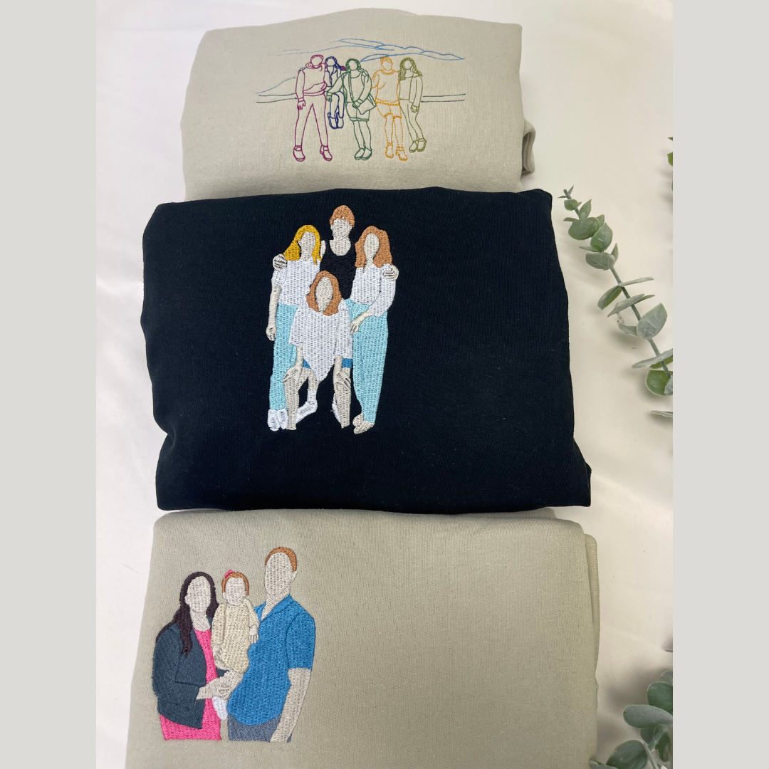 Personalized Date Hoodie, Sweatshirt Anniversary Year Embroidered Matching Couples Gifts em2