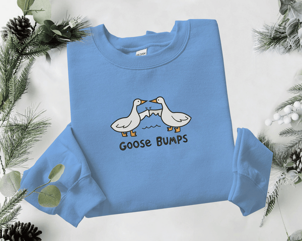 Goose Bumps Funny Cute Embroidered, Unisex Sweatshirt, Hoodie EM1709S
