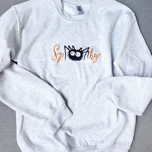 Halloween Embroidered Sweatshirt Spooky Season sweatshirt or Hoodie EMHA2608