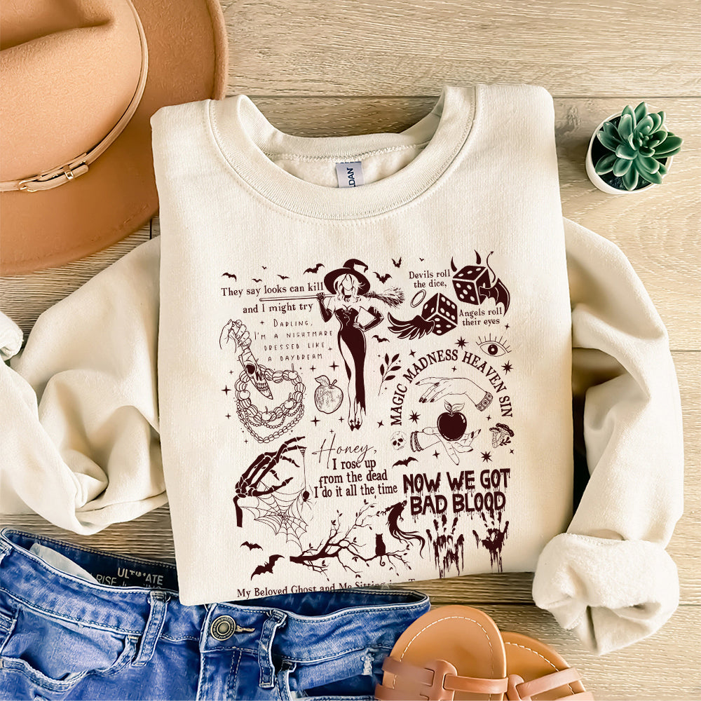 Halloween Lyrics Songs Png, Halloween Lyrics Youth Png, Spooky Season Tee, Ghost Haunt T-Png, Fall Season Tee, Spooky PNG1510 10 2 NPN