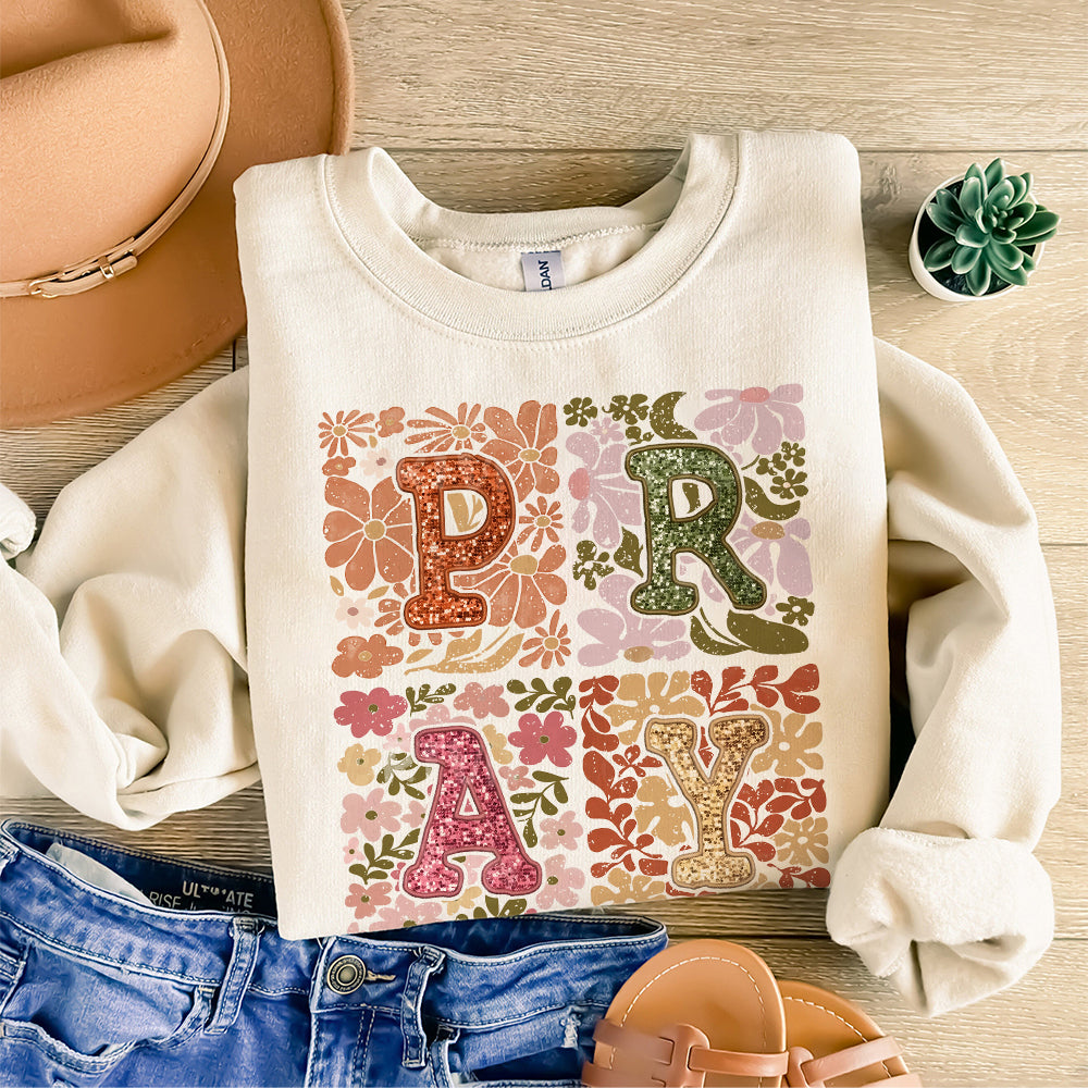 Glitter Pray Boho Floral Png, Boho Thanksgiving Png, Thanksgiving Png, Christian Cross Png, Bible Verse Png, Praying Mama Png, Religious Png S88 SACH26