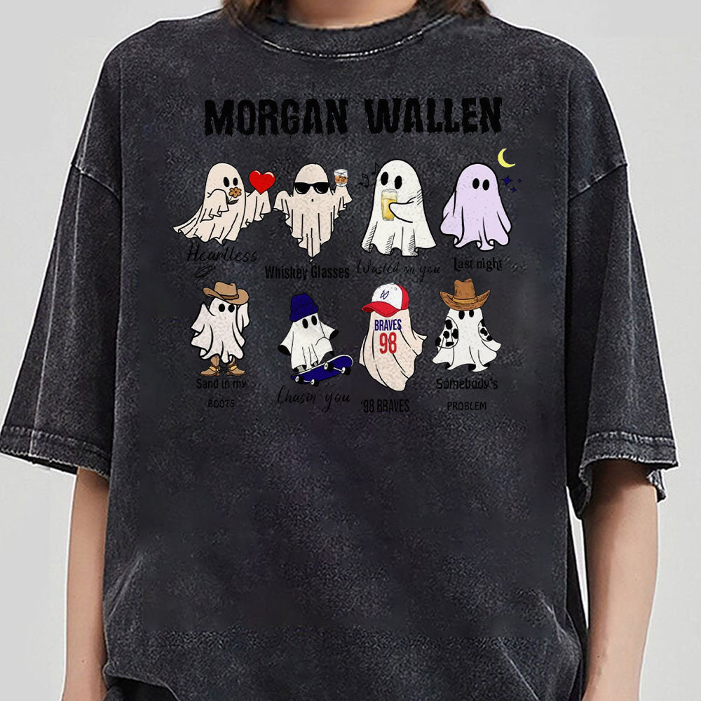 Morgan Wallen Halloween Sweatshirt, Halloween Ghost, Morgan Wallen Music, Wallen Ghost Shirt, Western Wallen Ghost Comfort Colors Shirt FFF