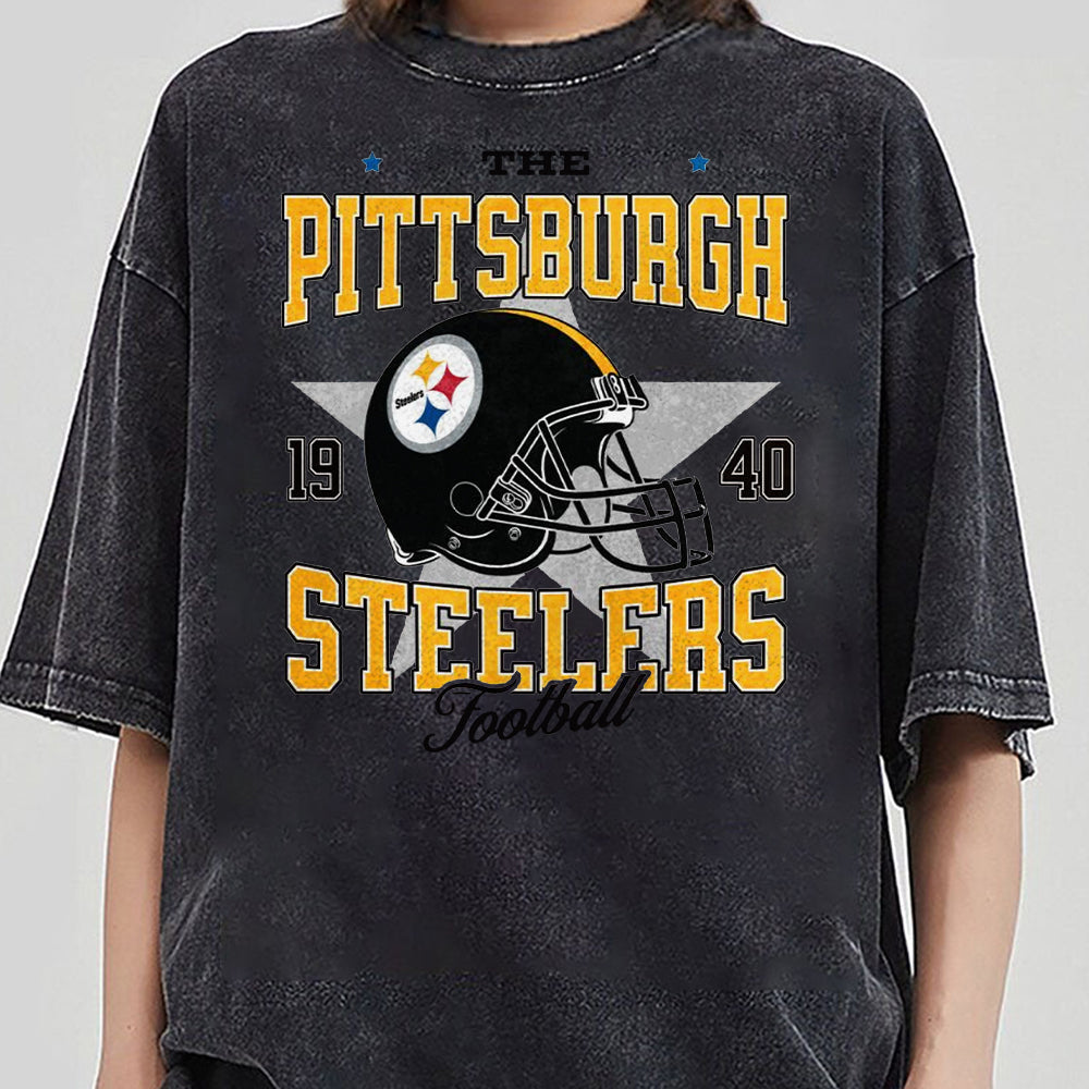 Pittsburgh Steelers Football Crewneck Sweatshirt  Vintage Style  Unisex Fit EEE