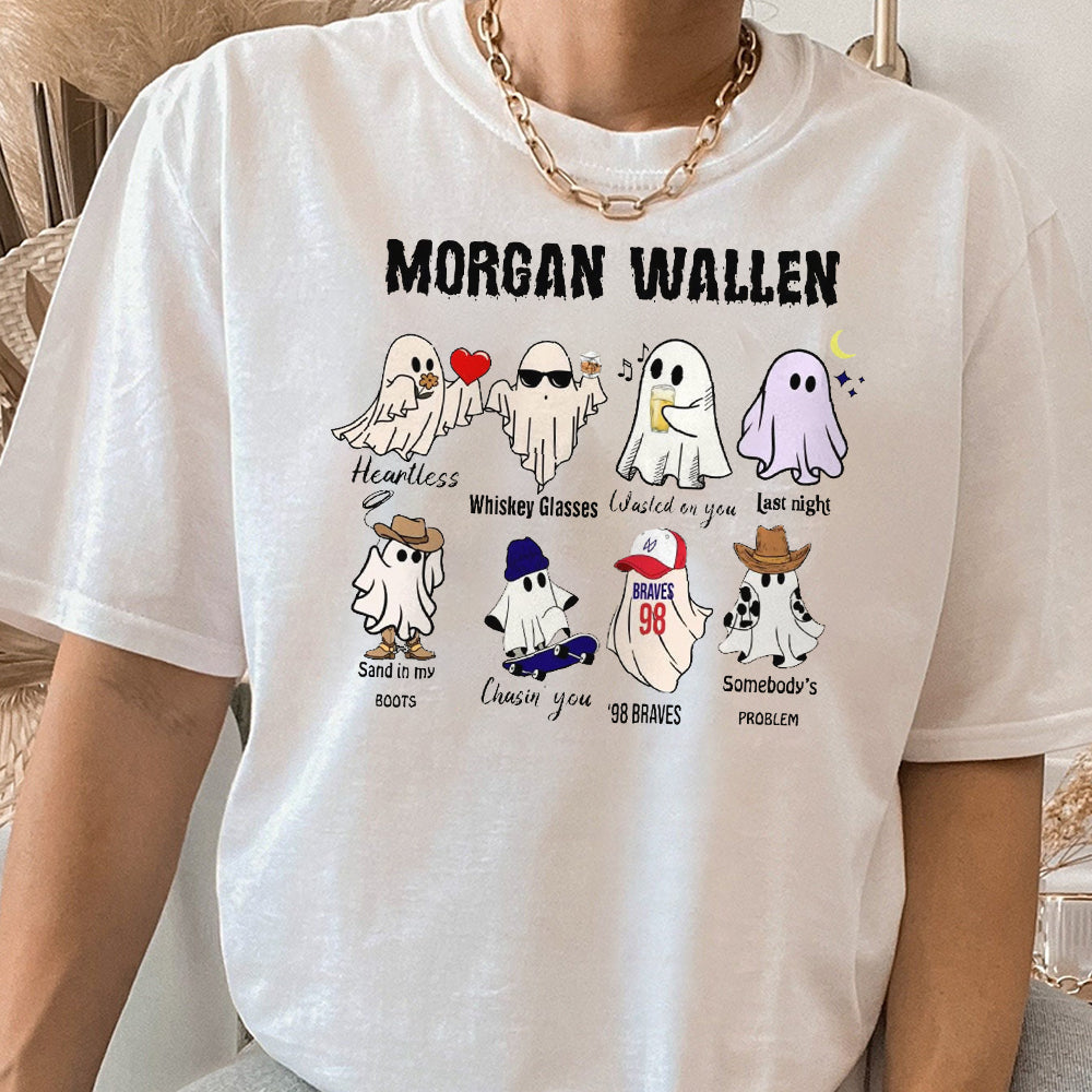 Morgan Wallen Halloween Sweatshirt, Halloween Ghost, Morgan Wallen Music, Wallen Ghost Shirt, Western Wallen Ghost Comfort Colors Shirt FFF