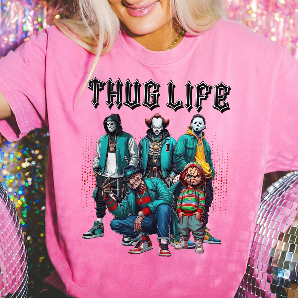 Thug Life Horror Movie Shirt, Friends Horror Characters Shirt, Horror Movie Killers Shirt, Scary Shirt, Halloween Shirt, Friend Horror Shirt  HW2008 08