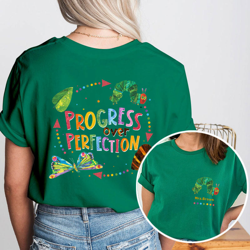 Personalized Pencil Crayon Name Teacher Two Sided Sweatshirt 2MAT68