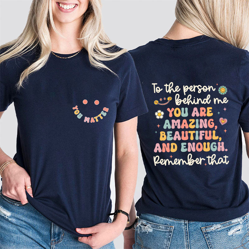 Personalized Teacher's Name Walkie Calls Are My Cardio Teacher Two Sided T-Shirt 2MAT68