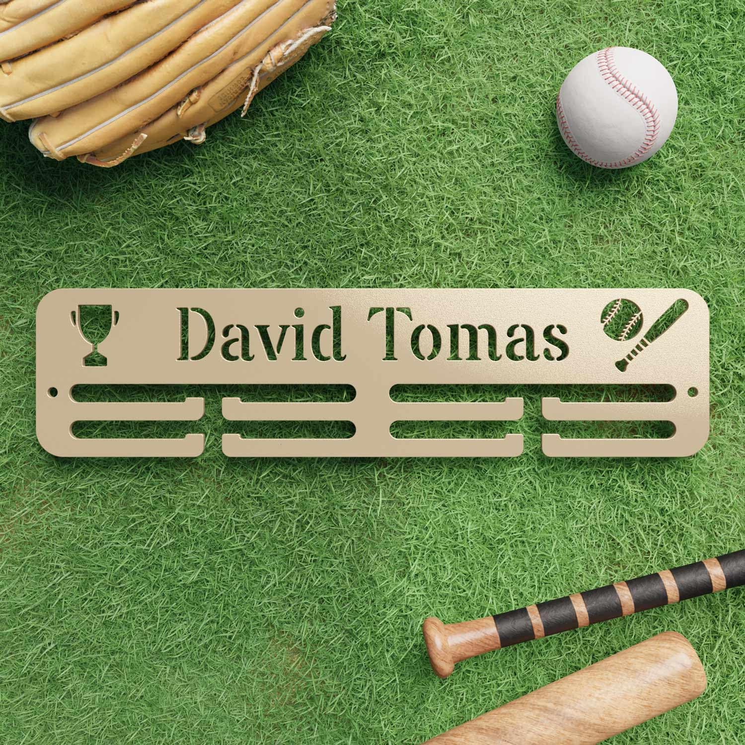 Medal Hanger Display Holder Rack for Awards or Ribbons, Personalized Sports Medal Display, Race Medal Hanger Display Medal Holder for Wall, Custom Trophy and Medal Display Shelf printlight
