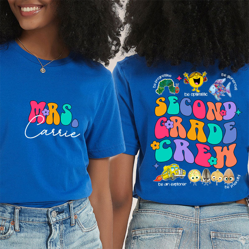 Personalized Learn These Qualities From Your Children's Book Friends Teacher Two Sided T-Shirt 2MAT88