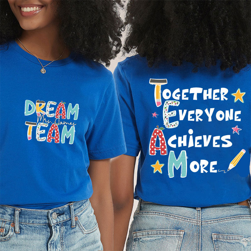 Personalized I Helping Small Hands Do Big Things Teacher Two Sided T-Shirt 2MAT68