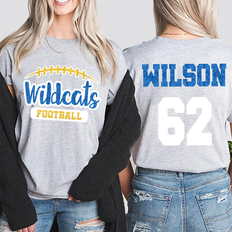 Personalized Mascot And Name Go Warriors Teacher Two Sided T-Shirt 2MAT88