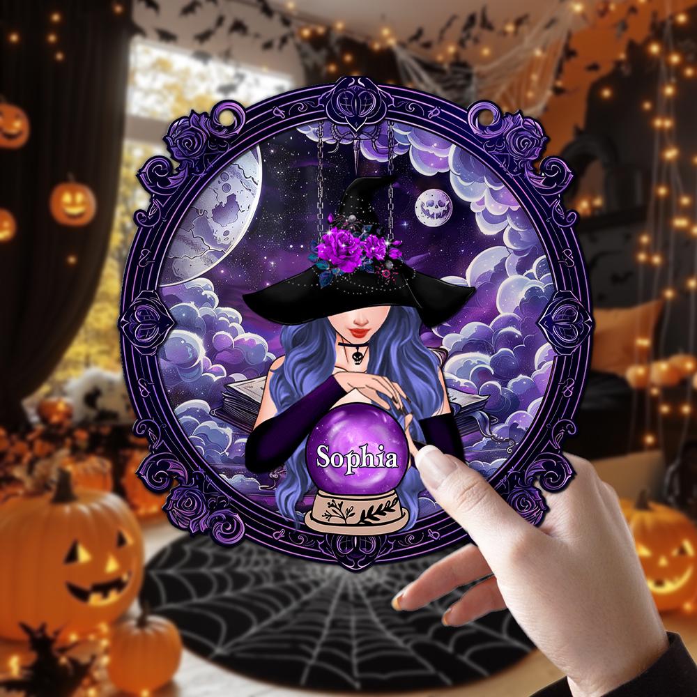Hocus Pocus, Time To Focus Personalized Halloween Suncatcher ORHA2208