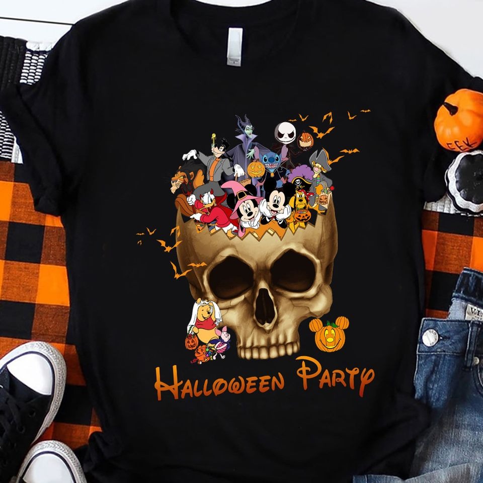 Mickey's Not So Scary Halloween party 2024 shirt, Mickey & friends New outfit 2024 Halloween shirt, Family Group matching costume DH2407 25