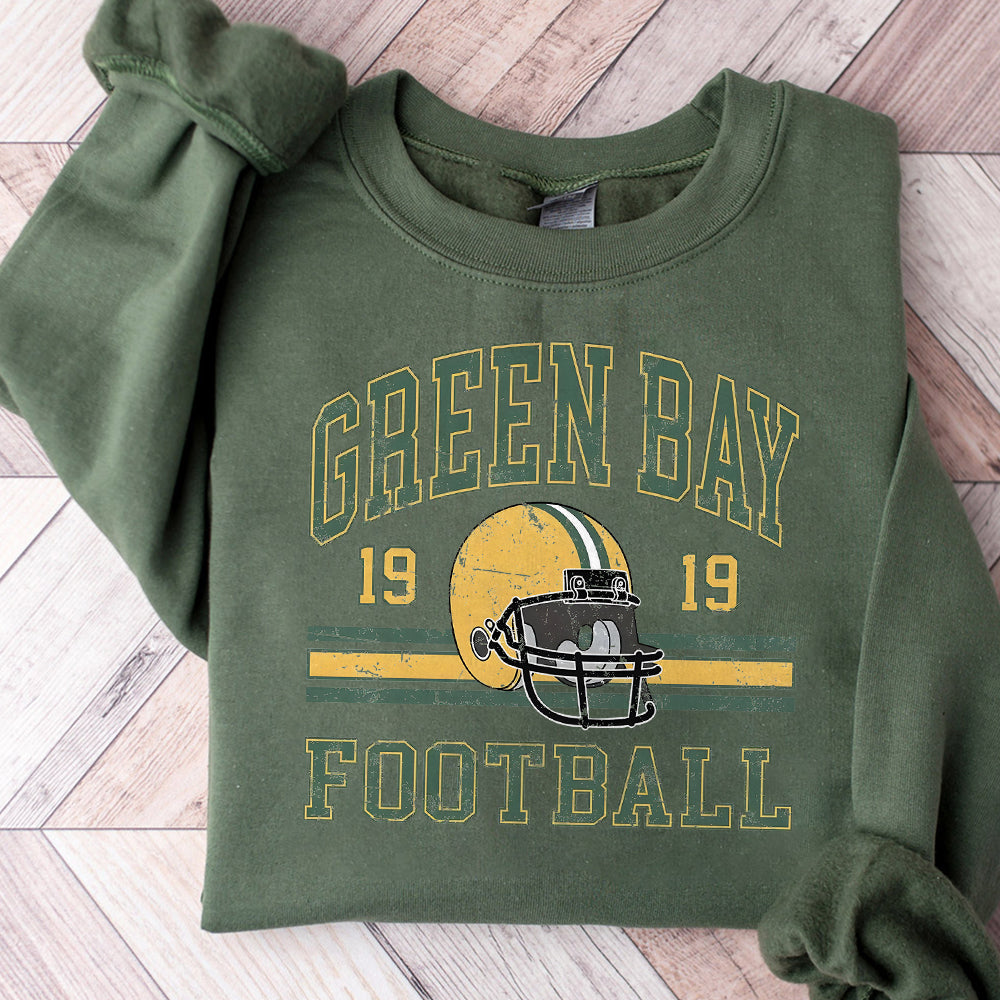 Green Bay Football Men's Shirt, Green Bay Women's Gift, Green Bay T-Shirt For Her, Retro Green Bay Football Tee, Vintage Football Gifts SP1010 05