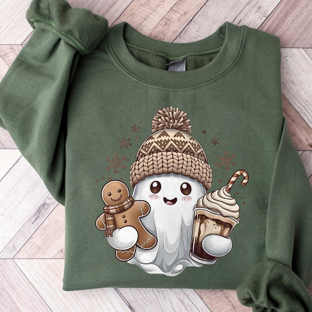 Cute Christmas Ghost Png Holiday Ghost Spooky Christmas Xmas Holiday Png Boojee Ghost Png Xmas Coquette Png Gingerbread Png PNG1210 09 NPN