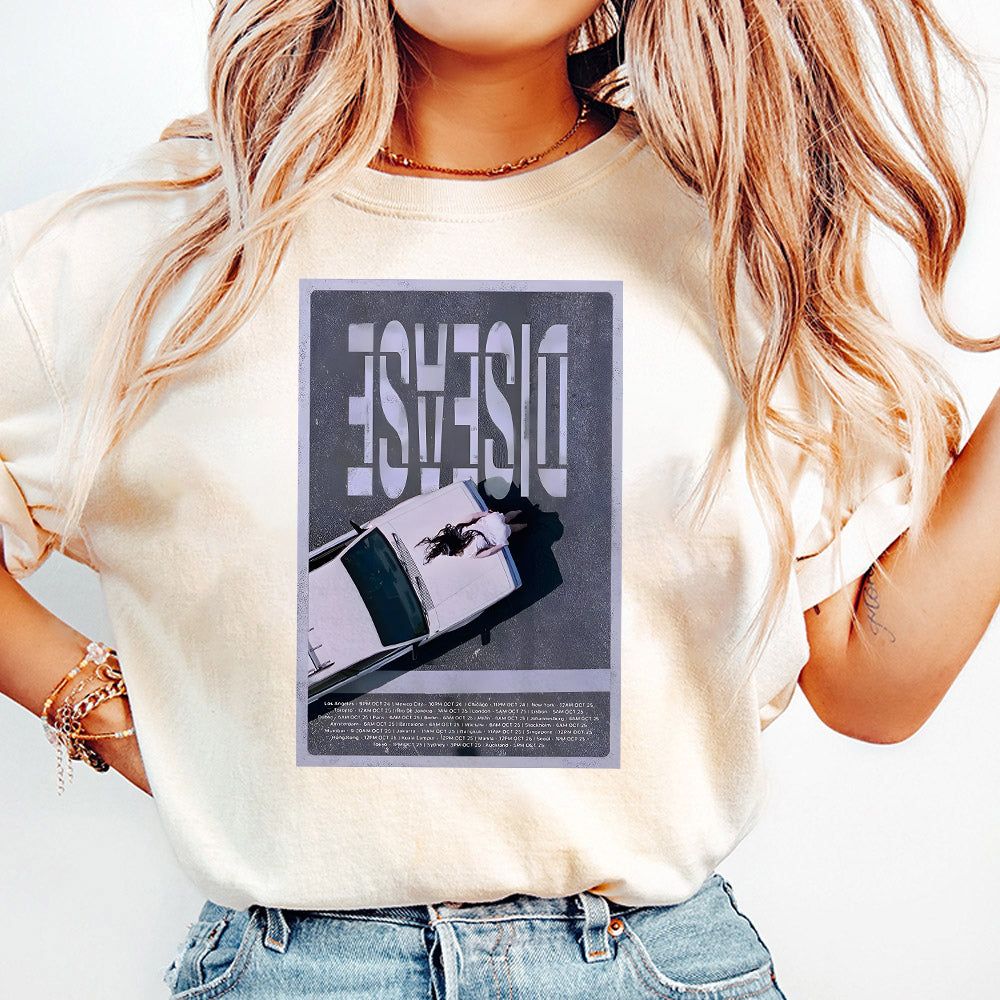 Disease World Tour, Lady Gaga T-PNG, Pop Music PNG, Lady Gaga Merch Gift T30 TM30