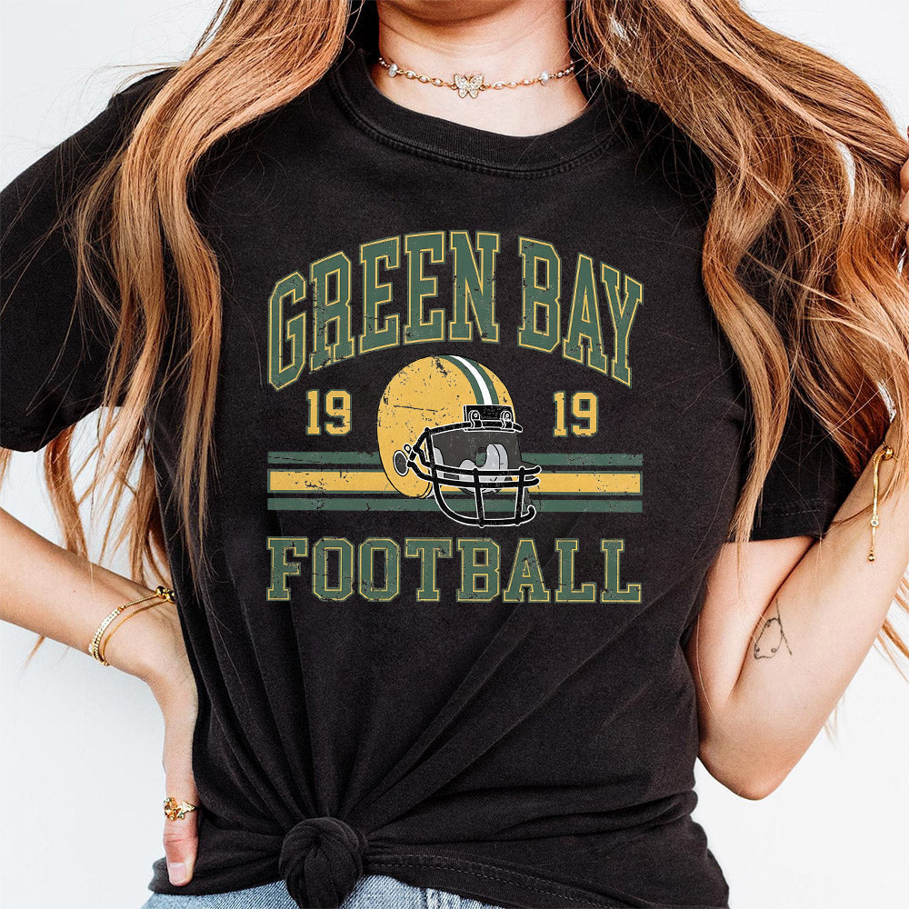 Green Bay Football Men's Shirt, Green Bay Women's Gift, Green Bay T-Shirt For Her, Retro Green Bay Football Tee, Vintage Football Gifts SP1010 05
