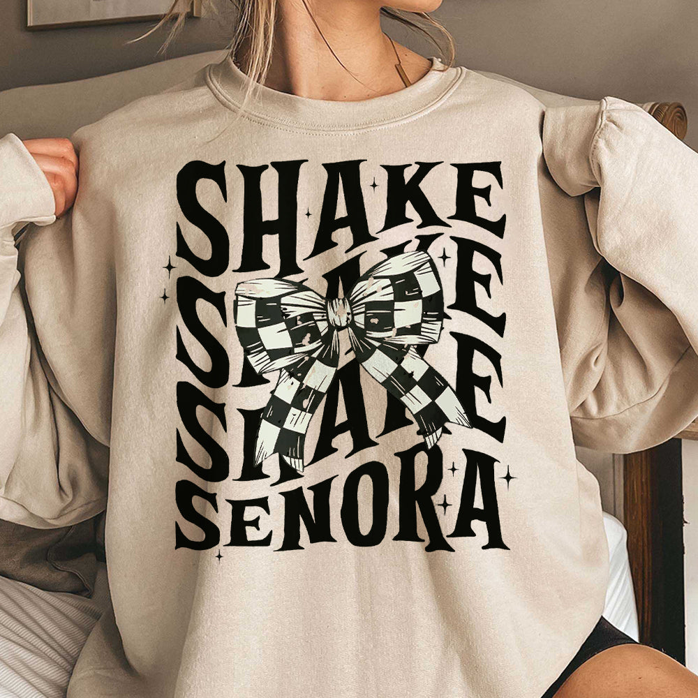Shake Shake Shake Senora Shirt, Never Trust the Living Shirt, Halloween Shirt, Trendy Halloween Shirt, Funny Halloween Shirt DDD