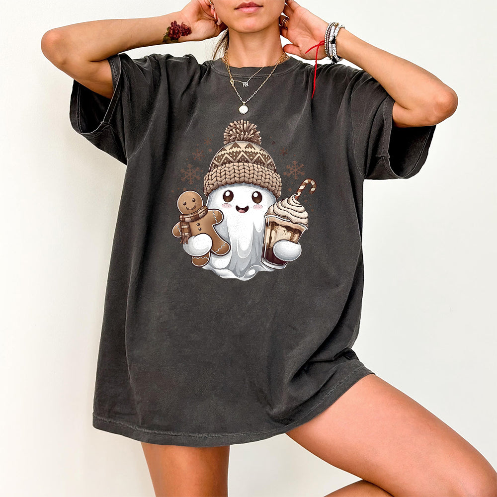 Cute Christmas Ghost Png Holiday Ghost Spooky Christmas Xmas Holiday Png Boojee Ghost Png Xmas Coquette Png Gingerbread Png PNG1210 09 NPN