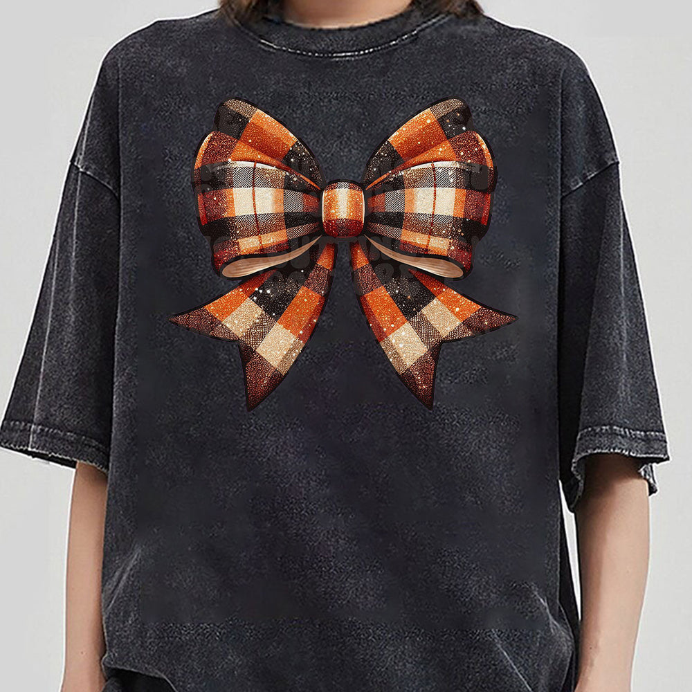Fall Plaid Coquette Bow Shirt, Fall Coquette Shirt, Fall Shirt , Fall , Pumpkin Patch Shirt, Thanksgiving Shirt, Fall Shirt BBB
