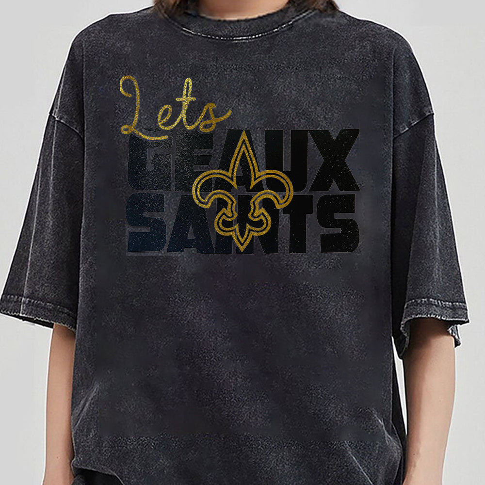 Real Glitter New Orleans Saints Unisex s T-Shirt, Geaux Saints, Nola Saints, Who Dat, Saints Girlie Glitter Shirt GGG TDCAO