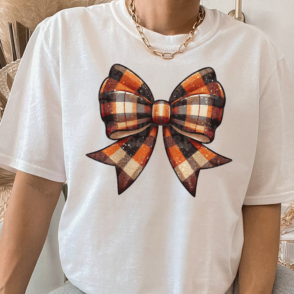 Fall Plaid Coquette Bow Shirt, Fall Coquette Shirt, Fall Shirt , Fall , Pumpkin Patch Shirt, Thanksgiving Shirt, Fall Shirt BBB