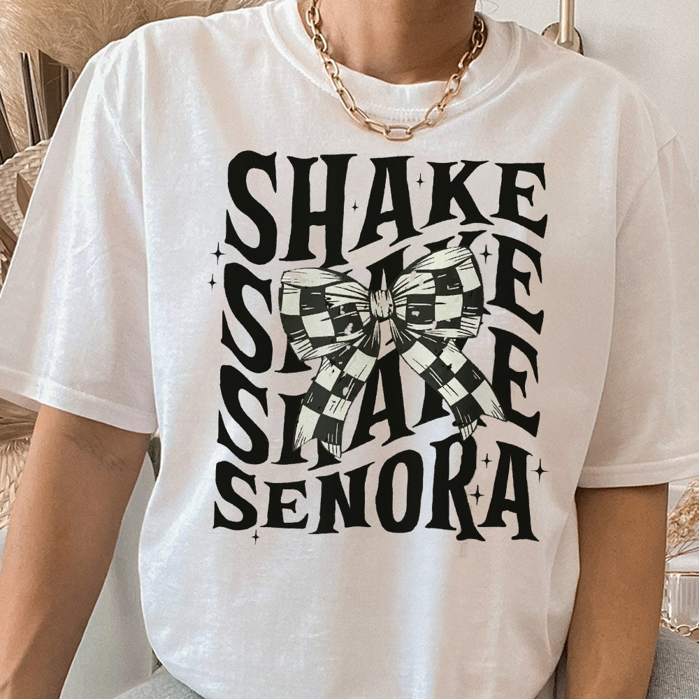 Shake Shake Shake Senora Shirt, Never Trust the Living Shirt, Halloween Shirt, Trendy Halloween Shirt, Funny Halloween Shirt DDD