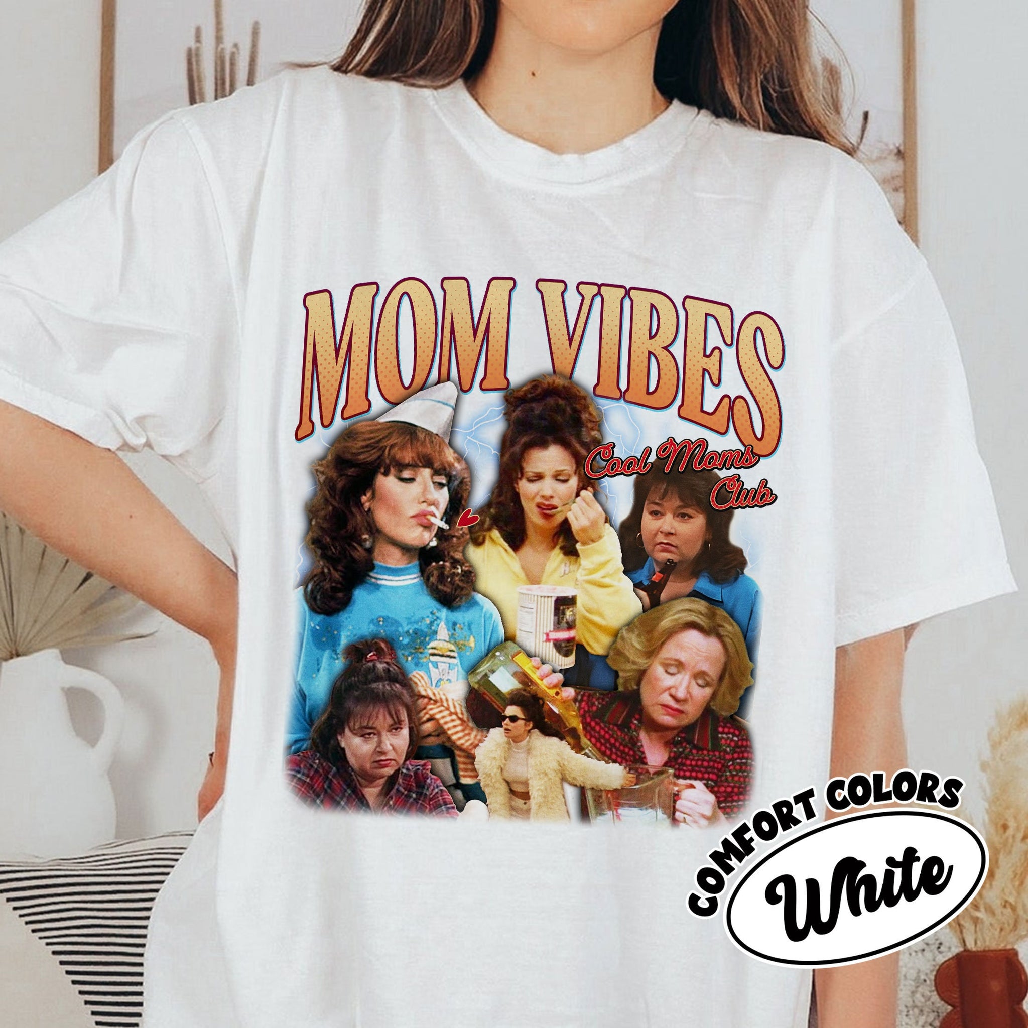 90'S Mom Vibes  s Shirt, Funny Mom Shirts, Cool Moms Club T Shirt, Funny Mom Life Tee, Mother's Day Gift, Cool Mom Gifts TD2907 01