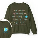 Personalized Name The World Is A Better Place With You In It Teacher Two Sided Sweatshirt inmy