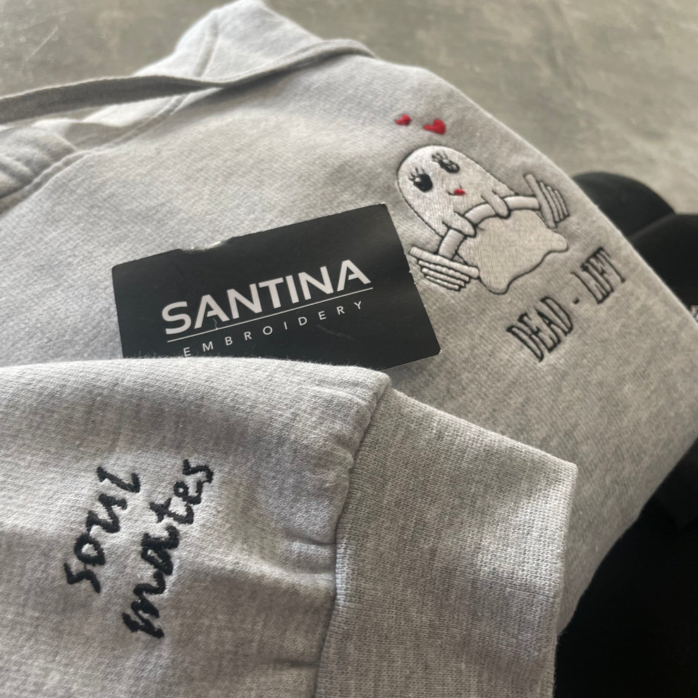 Deadlift his and hers embroidered halloween sweatshirt, hoodie EMHA0909S