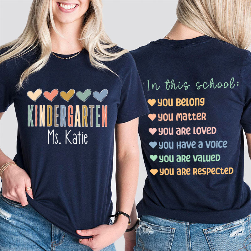 Personalized In My Maestra Era Spanish Teacher Two Sided T-Shirt 2MAT68