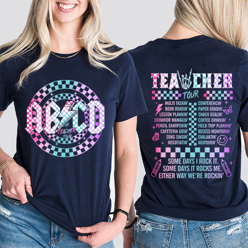 Personalized Teacher's Aide Name Teacher Two Sided T-Shirt 2MAT68