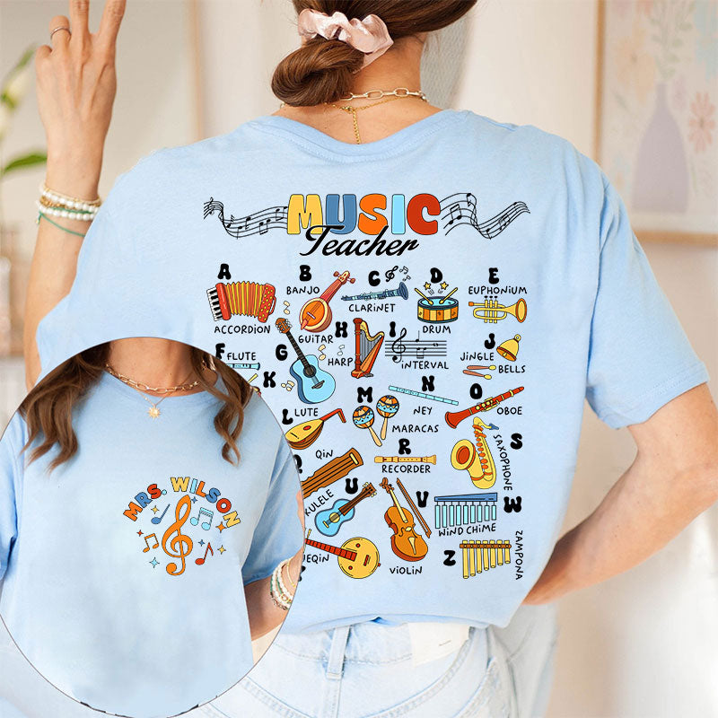 Personalized We're All Different but In This Class We Swim Together Teacher Two Sided Sweatshirt 2MAT68