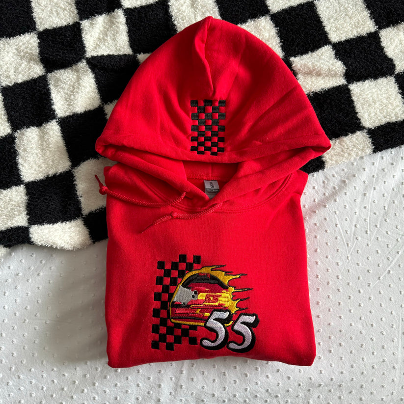 Carlos Sainz Helmet Embroidered Hoodie EM1209T