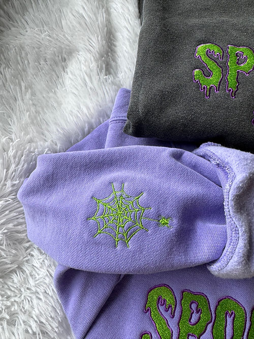 Embroidered Drippy Spooky Sweatshirt EMHA2808