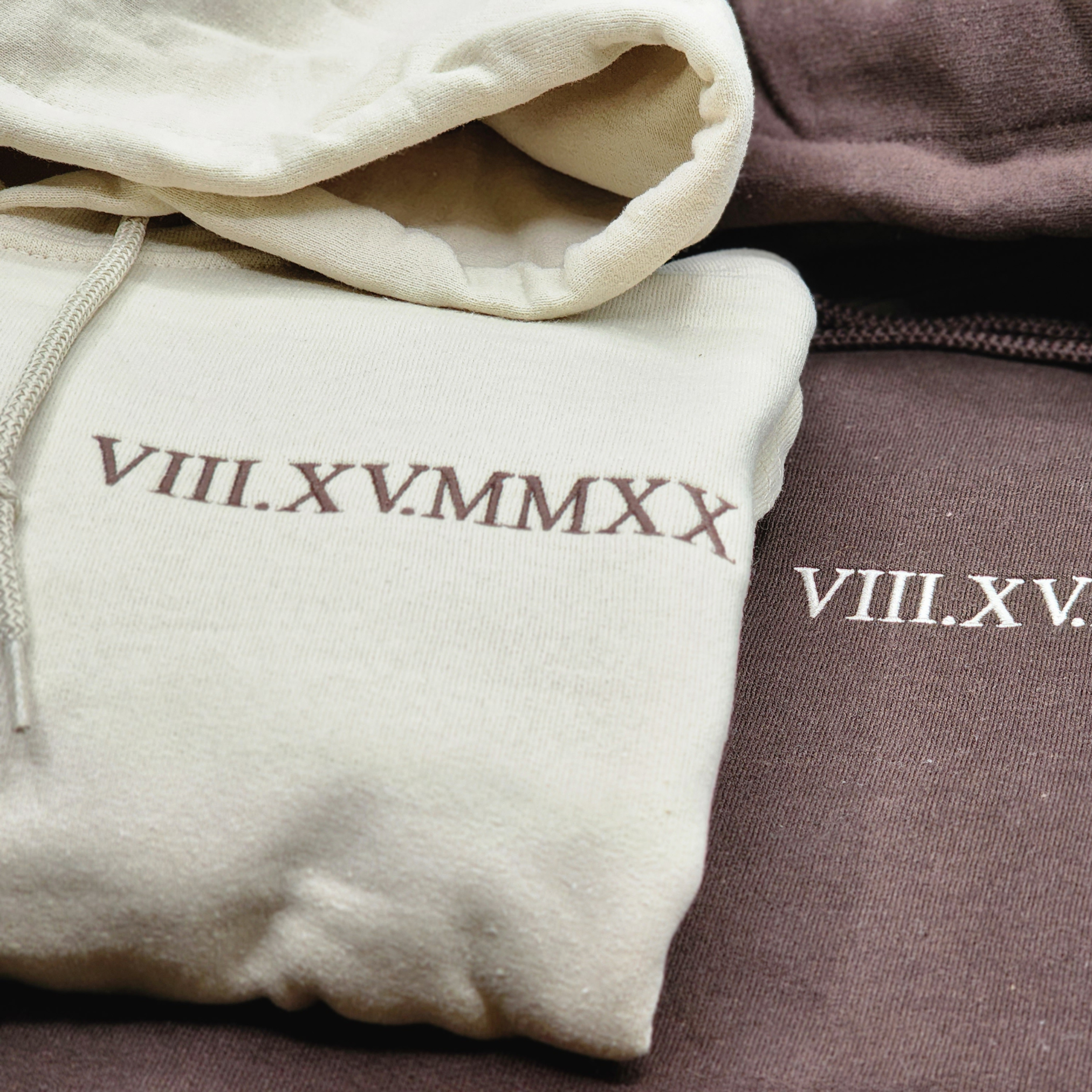 Personalized Couple Hoodies, Embroidered Anniversary Hoodie Wedding Gifts em2